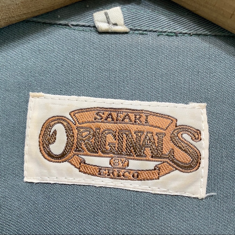 Vintage Steel Blue Safari Shirt - Picture 6 of 9